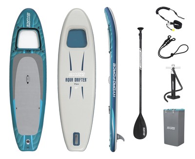 BESTWAY φουσκωτή σανίδα SUP Aqua Drifter View 6532H με διάφανο παράθυρο, 335x91.5x15cm, μπλε