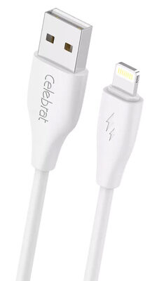 CELEBRAT καλώδιο Lightning σε USB CB-31, 3A, 480Mbps, 1m, λευκό
