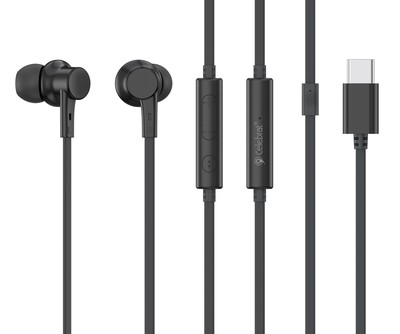 CELEBRAT earphones με μικρόφωνο G40, USB-C σύνδεση, 10mm, 1.2m, μαύρα