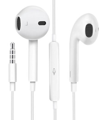 USAMS earphones με μικρόφωνο EP-22, 3.5mm σύνδεση, Φ14mm, 1.2m, λευκά