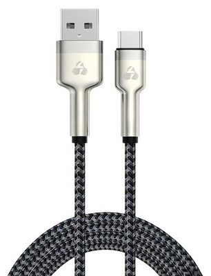 POWERTECH καλώδιο USB-C σε USB PTR-0199, PD 60W, 480Mbps, 1m, μαύρο/γκρι