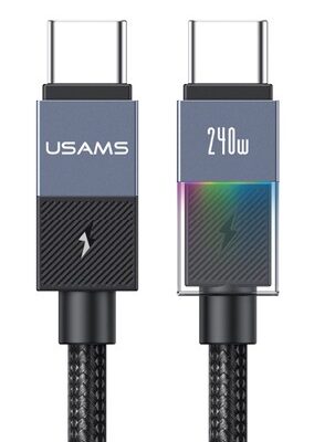 USAMS καλώδιο USB-C SJ775, 240W, 480Mbps, 1.2m, μαύρο