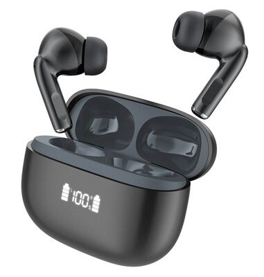 CELEBRAT earphones με θήκη φόρτισης W72, True Wireless, 10mm, 33/380mAh, ANC & ENC, μαύρα