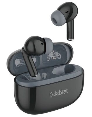 CELEBRAT earphones με θήκη φόρτισης W73, True Wireless, 13mm, 33/380mAh, μαύρα