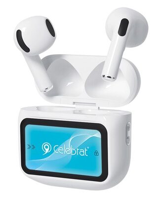 CELEBRAT earphones με θήκη φόρτισης W76, True Wireless, 13mm, 25/300mAh, λευκά