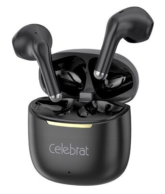 CELEBRAT earphones με θήκη φόρτισης W79, True Wireless, 13mm, 30/300mAh, μαύρα