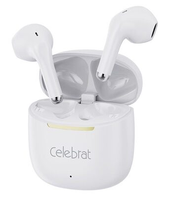 CELEBRAT earphones με θήκη φόρτισης W79, True Wireless, 13mm, 30/300mAh, λευκά