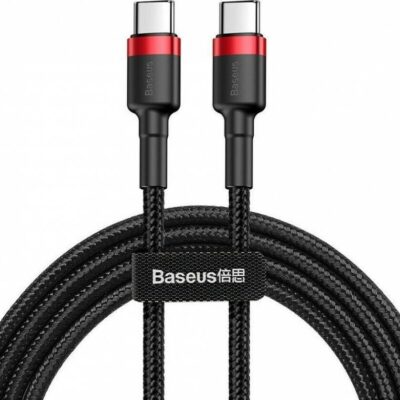 BASEUS CAFULE ΚΑΛΩΔΙΟ ΦΟΡΤΙΣΗΣ, PD 2.0 TYPE-C, 3A, 2M, ΚΟΚΚΙΝΟ, ΜΑΥΡΟ