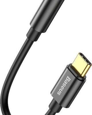 BASEUS L54, ΑΝΤΑΠΤΟΡΑΣ TYPE-C ΣΕ 3.5mm ΘΥΛΗΚΟ, ΜΑΥΡΟ