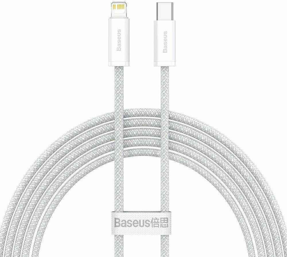 BASEUS DYNAMIC BRAIDED, ΚΑΛΩΔΙΟ ΓΡΗΓΟΡΗΣ ΦΟΡΤΙΣΗΣ, TYPE-C ΣΕ LIGHTNING, 20W, 2m, ΛΕΥΚΟ