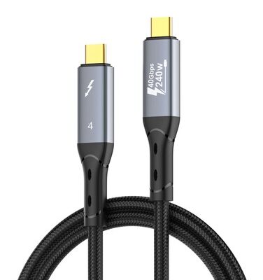 LDNIO καλώδιο USB-C TC-11c, 240W, 40Gbps, 8K/60Hz, 1m, μαύρο
