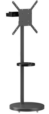 BRATECK βάση τηλεόρασης δαπέδου FS38-44TWE, 32-65", έως 50kg, με 2x ράφια, ροδάκια, μαύρη