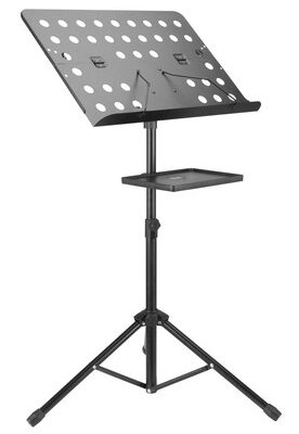 BRATECK αναλόγιο μουσικής MSS01-8, 75~150cm ύψος, με ράφι, μαύρο