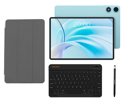 TECLAST tablet P50 με πληκτρολόγιο/στυλό αφής/θήκη, 11", 4/128GB, 4G, Android 15, 7000mAh, μπλε