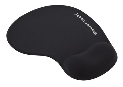 POWERTECH mouse pad PT-1611 με στήριγμα καρπού, 23x19x1.8cm, μαύρο