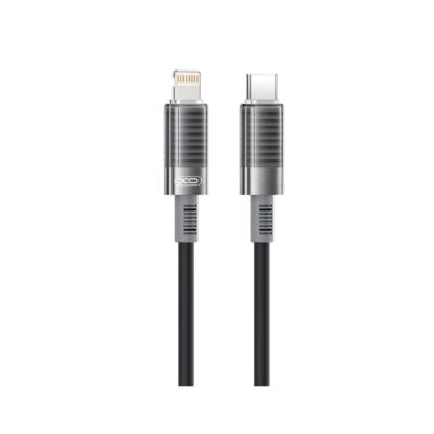 XO NB-Q282A ΚΑΛΩΔΙΟ ΣΙΛΙΚΟΝΗΣ TYPE-C ΣΕ LIGHTNING 30W, ΜΑΥΡΟ