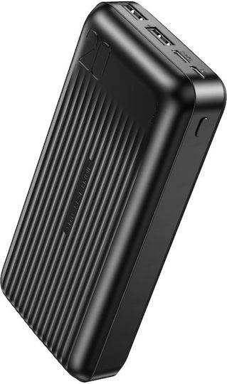 XO PB302, POWERBANK, ΜΕ LED ΟΘΟΝΗ, 20000mAh, ΜΑΥΡΟ