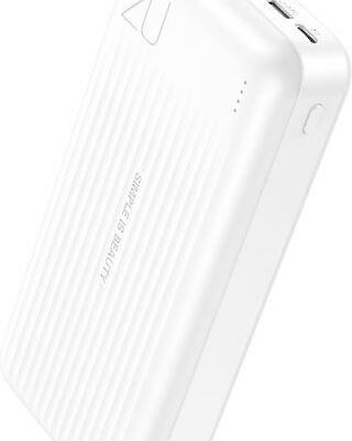 XO PB302, POWERBANK, ΜΕ LED ΟΘΟΝΗ, 20000mAh, ΛΕΥΚΟ