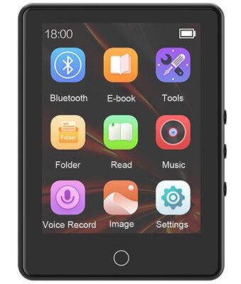 RUIZU MP3 player A6 με οθόνη αφής 2.8", 32GB, Bluetooth, ελληνικό μενού, μαύρο