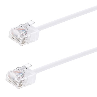 POWERTECH καλώδιο δικτύου CAB-N476, Cat 6A U/UTP, ultra slim, copper, 500MHz, 10m, λευκό