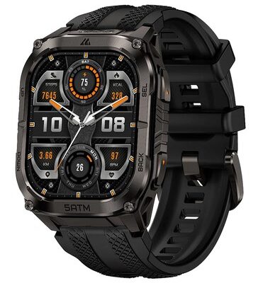 KOSPET smartwatch TANK M4C, heart rate, 1.96" AMOLED, GPS, 5 ATM & IP69K, με φακό, μαύρο