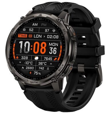 KOSPET smartwatch TANK T4C, heart rate, 1.5" AMOLED, GPS, 5 ATM & IP69K, με φακό, μαύρο