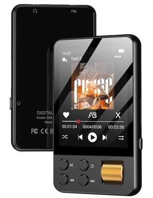 RUIZU MP3 player M19 με οθόνη αφής 2.4", 32GB, Bluetooth, μαύρο