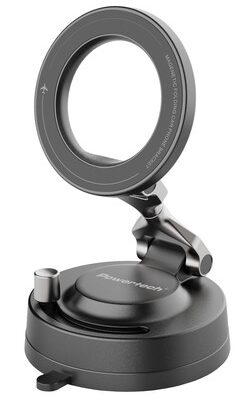POWERTECH βάση smartphone αυτοκινήτου PT-1629 για ταμπλό/παρμπρίζ, μαγνητική, μαύρη