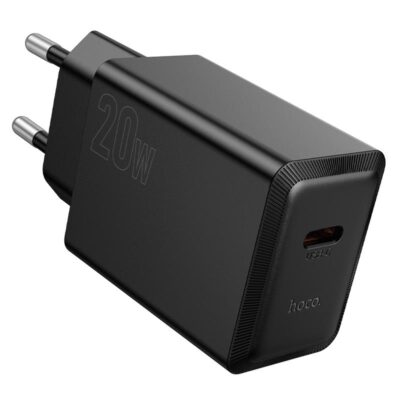 HOCO N68 NUEVO ΦΟΡΤΙΣΤΗΣ PD20W, 1 ΘΥΡΑ, TYPE-C, ΜΑΥΡΟ