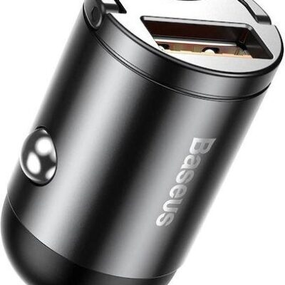 BASEUS TINY STAR MINI, ΦΟΡΤΙΣΤΗΣ ΑΥΤΟΚΙΝΗΤΟΥ ΓΡΗΓΟΡΗΣ ΦΟΡΤΙΣΗΣ, 1 ΘΥΡΑ, 30W, ΓΚΡΙ
