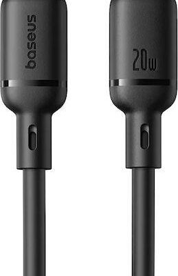 BASEUS SILKY SERIES ΚΑΛΩΔΙΟ ΦΟΡΤΙΣΗΣ, TYPE-C ΣΕ LIGHTNING, 20W, 2M, ΜΑΥΡΟ