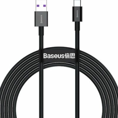 BASEUS SUPERIOR SERIES, ΚΑΛΩΔΙΟ ΓΡΗΓΟΡΗΣ ΦΟΡΤΙΣΗΣ, TYPE-C, 66W, 2M, ΜΑΥΡΟ