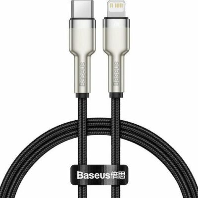 BASEUS CAFULE, ΚΑΛΩΔΙΟ ΦΟΡΤΙΣΗΣ, TYPE-C ΣΕ LIGHTNING, 1m, 20W, ΜΑΥΡΟ