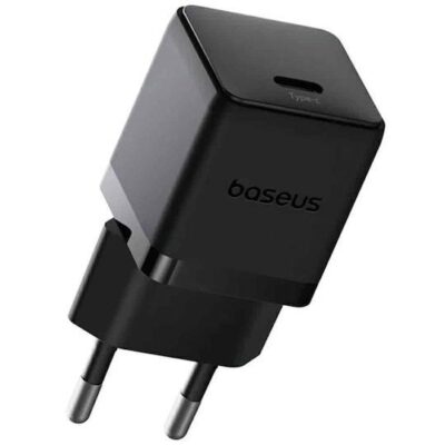 BASEUS PALM ΦΟΡΤΙΣΤΗΣ ΓΡΗΓΟΡΗΣ ΦΟΡΤΙΣΗΣ, 1 ΘΥΡA, ΠΕΡΙΛΑΜΒΑΝΕΙ ΚΑΛΩΔΙΟ TYPE-C ΣΕ TYPE-C, 20W, ΜΑΥΡΟΣ