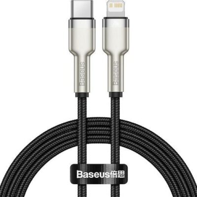 BASEUS CAFULE ΚΑΛΩΔΙΟ ΦΟΡΤΙΣΗΣ, TYPE-C ΣΕ LIGHTNING, 20W, 1M, ΜΑΥΡΟ