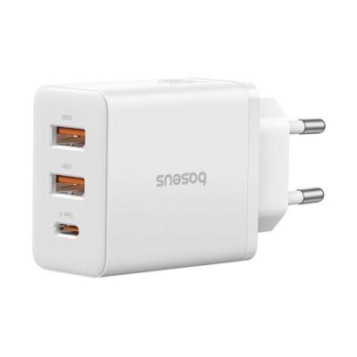 BASEUS CUBE, ΦΟΡΤΙΣΤΗΣ ΓΡΗΓΟΡΗΣ ΦΟΡΤΙΣΗΣ, 3 ΘΥΡΕΣ, 30W, ΛΕΥΚΟΣ