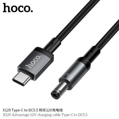 HOCO X129 ADVANTAGE, ΚΑΛΩΔΙΟ ΦΟΡΤΙΣΗΣ TYPE-C, 12V,MAΥΡΟ