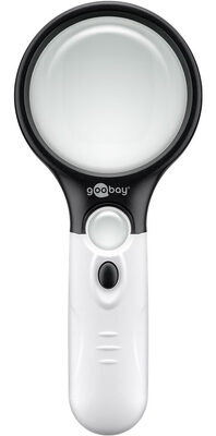 GOOBAY μεγεθυντικός φακός χειρός 41255 με φωτισμό LED, 1.75x & 12.25x