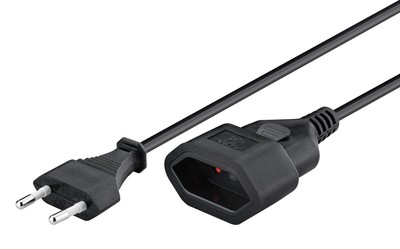 GOOBAY μπαλαντέζα προέκταση ρεύματος 50510, Europlug, 2x 0.75mm², 5m, μαύρη