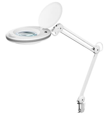 GOOBAY μεγεθυντικός φακός 60361 με σφιγκτήρα, LED, 3 διόπτρες, λευκός