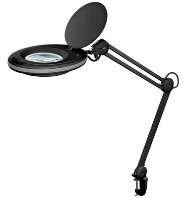 GOOBAY μεγεθυντικός φακός 64989 με σφιγκτήρα, LED, 3 διόπτρες, μαύρος