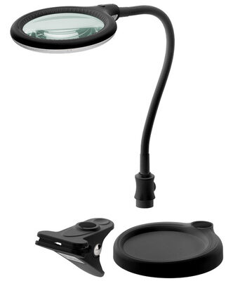 GOOBAY μεγεθυντικός φακός 64990 με κλιπ & βάση, LED, 3 διόπτρες 1.75x