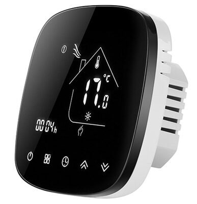 Smart θερμοστάτης αερίου BHT-001-GCLW, WiFi, χωνευτός, μαύρος