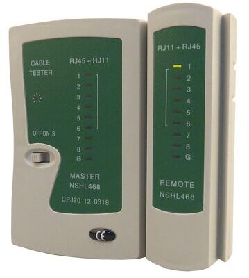 POWERTECH tester καλώδια δικτύου & τηλέφωνου CAB-N044 για RJ11/RJ12/RJ45