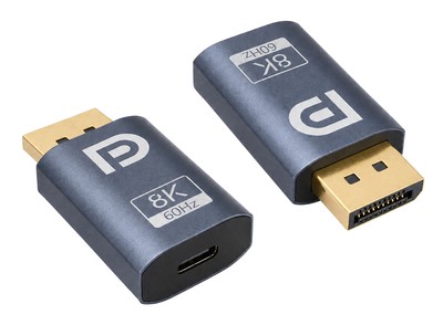 POWERTECH αντάπτορας DisplayPort σε USB-C CAB-UC102, 8K/60Hz, γκρι