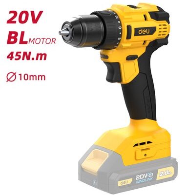 DELI δράπανο μπαταρίας DC120Z, Brushless, 20V, 45N.m