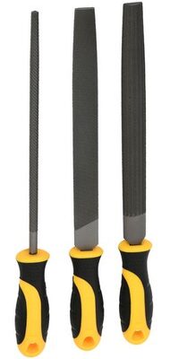DELI σετ λίμες DL75108 με αντιολισθητική λαβή, μετάλλου, 200mm, 3τμχ