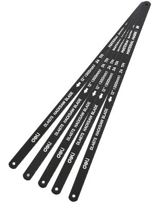 DELI σετ λάμες πριονιού σιδήρου/ξύλου DL4673, 300mm, 24 TPI, 5τμχ
