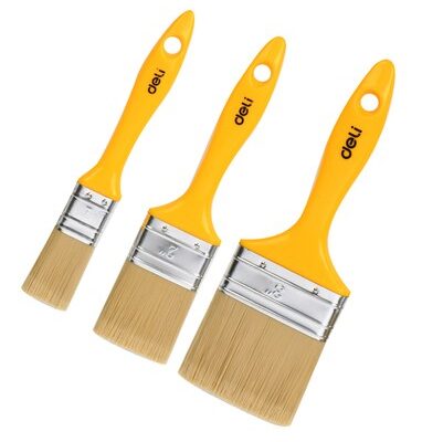 DELI σετ πινέλα βαφής DL509157 με συνθετικές τρίχες, πλαστική λαβή, 25/50/75mm, 3τμχ