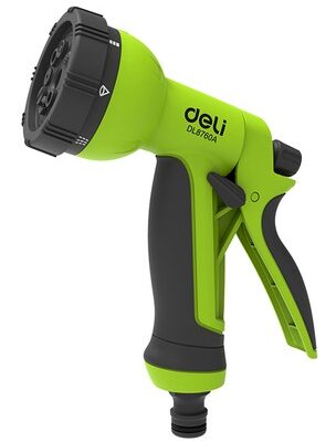 DELI πιστόλι νερού DL8760A με 8 λειτουργίες ψεκασμού, 3/4"